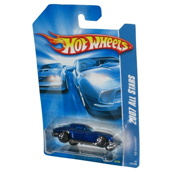 Hot Wheels 2007 All Stars Blue '63 Corvette Die-Cast Toy Car 150/180