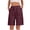Wine 2, variant on Cargo Shorts Women Ladies Bermuda Shorts Baggy Short Cargo Pants with Multiple Pockets Summer Pants Drawstring Elasticated Waist Half Pants for Outdoor Hiking Work Travel Golf