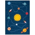 thumbnail image 2 of SAFAVIEH Kids Playhouse Solar System Machine Washable Area Rug, Navy/Gold, 6'7" x 9', 2 of 13