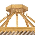 thumbnail image 5 of Sura - Light Distressed Brass Flush Mount Light, 5 of 9