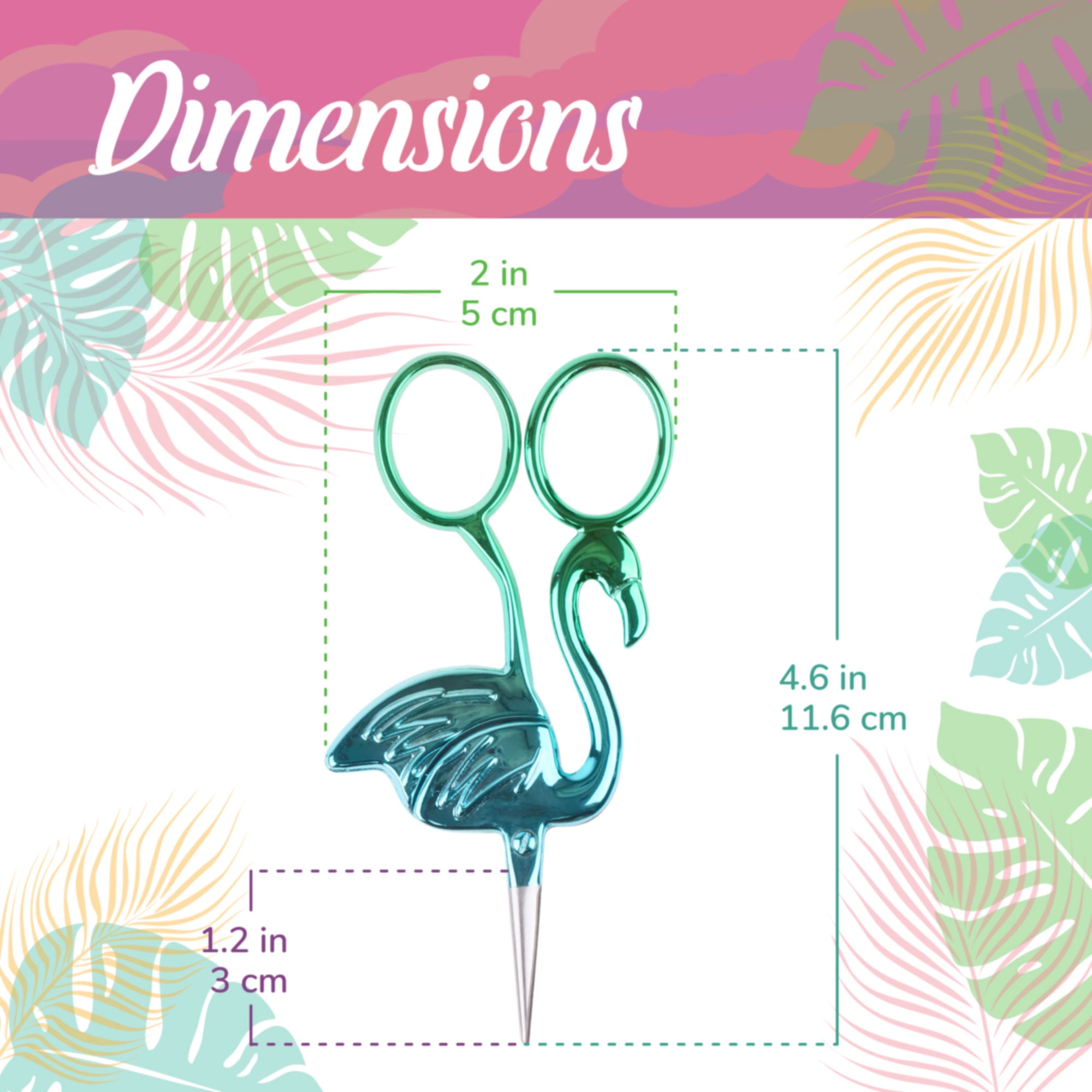 JubileeYarn Flamingo Embroidery Scissors - Mint - 1 Scissor
