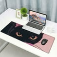 thumbnail image 6 of nygtbtfer Pink Desk Pad Anime White Cat Black Cat Gaming Mouse Pad Large, Desk Office Decor Mouse Pad for Women Desktop with Stitched Edges Non-Slip Rubber Computer Mat 31.5x11.8 in, 6 of 6