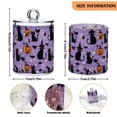thumbnail image 5 of Yayeee 4 Pack Qtip Holder Bathroom Cotton Swab Canister with Lid Clear Dispenser Set, Halloween Cats, 5 of 6