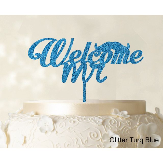 Welcome Mr Personalized Custom Cake Topper Cake Decoration Color Option Available 6-7-8 Inches Wide