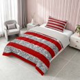 thumbnail image 2 of Homewish Gray Blings Print Twin Comforter Sets for Girls, Geometric Stripe Bedding Set, Gray Reversible, 2pcs 1 Comforter and 1 Pillowcase, 2 of 6
