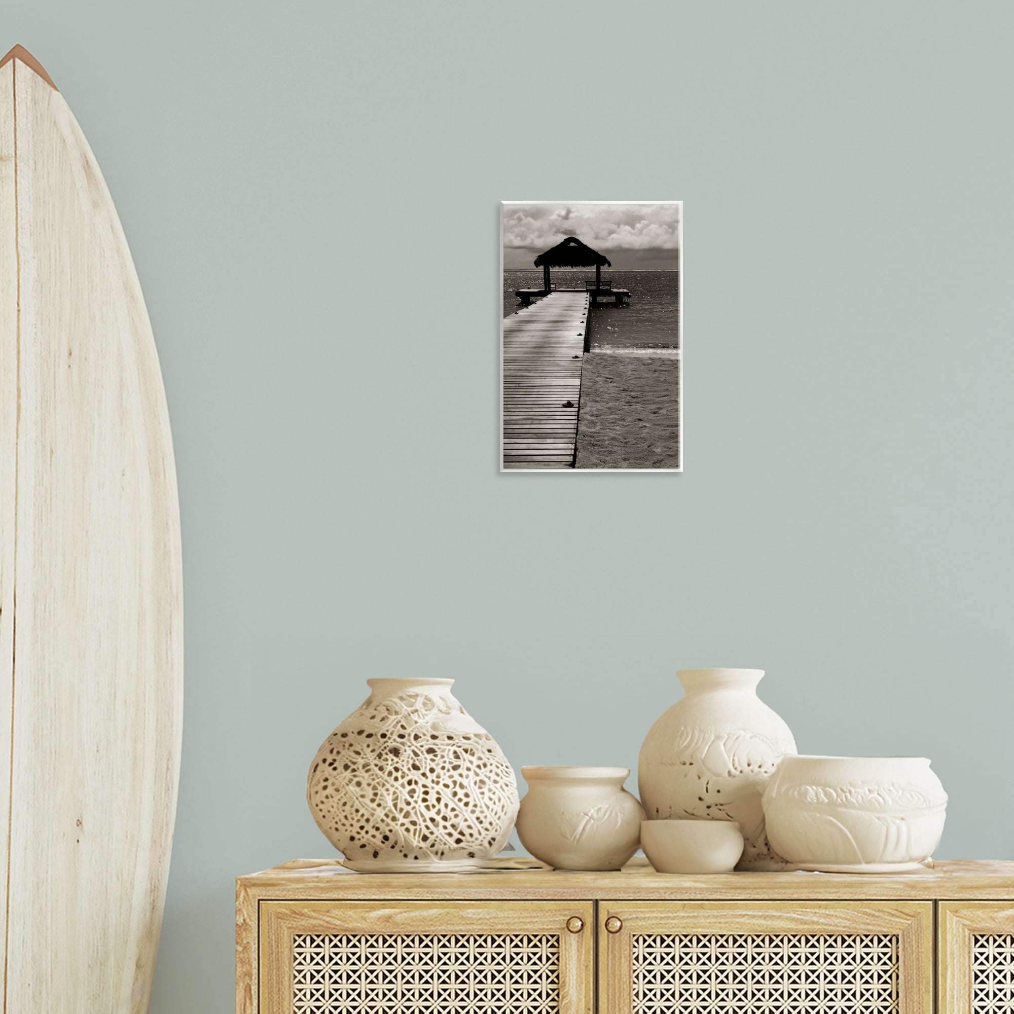 Stupell Industries Covered Jetty Dock Landscape Photography Unframed Art Print Wall Art, 10 x 15