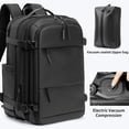 thumbnail image 2 of Vacuum laptop bag Compression Backpack Expandable, TSA-Approved Carry- Water-Resistant Design for Travel with air pump (Built in pump, Large), 2 of 6