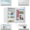 thumbnail image 4 of Mini-frigo de 4,3 Pi3 avec Congélateur, Mini-Frigo à Porte Simple, Thermostat Réglable à 7 Réglages, Mini Réfrigérateur pour Chambre, VR, Bureau, Dortoir, 4 of 7