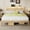 Natural023, variant on Tydimor Corduroy Upholstered Queen Size Bed Frame with Storage Headboard & LED Lights, Solid Wooden Slats Support, Type C & USB port, Easy Assembly, Natural