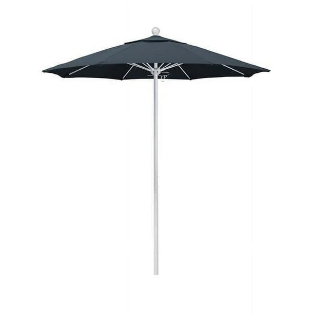 California Umbrella ALTO758170-SA52 7,5 Ft. Fibre de Verre Marché Poulie Parapluie Ouvert MWhite-Pacifica-Sapphire
