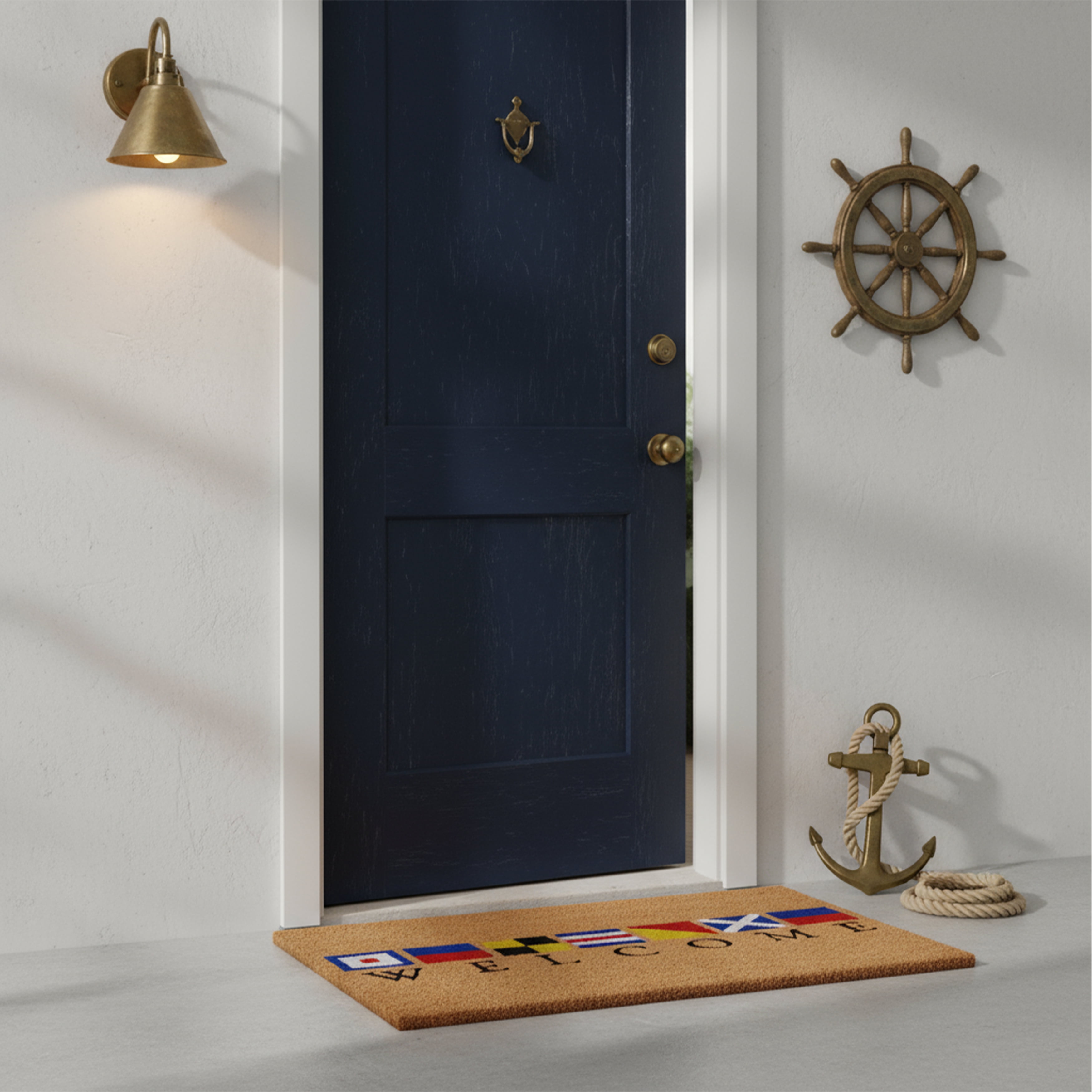Calloway Mills Nautical Welcome Outdoor Doormat 17" x 29"