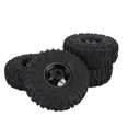 thumbnail image 1 of Rubber RC Crawler Tire Set, Metal Hex Hub Wheel Rims, Improved Traction Shock Absorption for 1.9 Inch RC Tire, 1 of 7