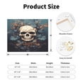 thumbnail image 2 of Lsque Vintage Leaf Flower Skull Print Wall Art – Decorative Picture for Living Room, Bedroom, and Office (Horizontal), 2 of 6