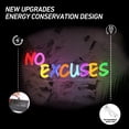 thumbnail image 2 of Y YUNHSOM "NO EXCUSES" Neon Sign - Colorful LED Neon Light with Adjustable Brightness & USB Power for Motivational Home Office Gym Decor, 2 of 8