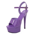 thumbnail image 1 of Bmisegm High Heels Stiletto Sexy Solid Color Platform 15cm High Heel Sandals for Women Summer Sandals Women Summer Purple 7, 1 of 6