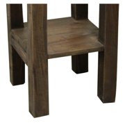 Sunset Trading Cottage Narrow Wood Side Table in Raftwood Brown/Antique Iron