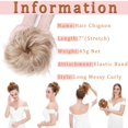 thumbnail image 4 of MY-LADY Messy Hair Bun Donut Bun Curly Wavy Synthetic Ponytail Extensions Hairpieces Hair Scrunchies Wraps Chignon for Women Girls (Grey/Brown/Silver/Black), 4 of 8
