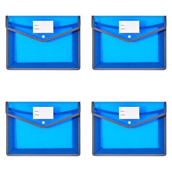 Plastic Expandable File Organizer Folder Without Divider, Transparent Document Holder For Receipt Paper Bill Storage Easy To Label (H*4)