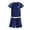 Dark Blue, variant on KKBOTIVE Boys UPF 50 Sun Swim Set Two Piece Rash Guard Shirt and Trunks for Toddler Youth Pool Beach ( Dark Blue Size: 6-7 Years )
