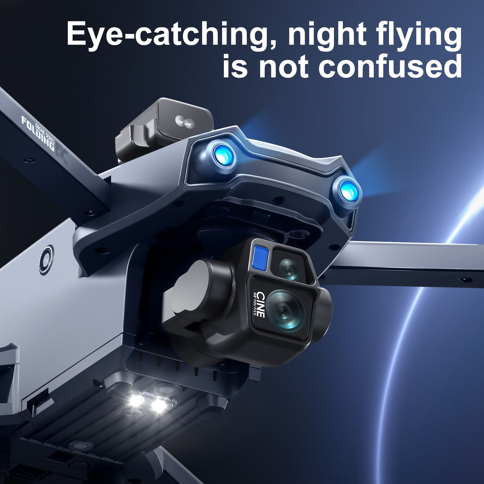 COM1950s Drone with Gps & 2.7K Camera,5 Inch Touch Screen Remote Control for Direct Viewing,Long Range 6000M Transmission with 5G,Foldable Design Featuring Laser Obstacle Avoidance,30Min Flight Time