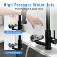 thumbnail image 6 of 3-in-1 Kitchen Faucet with Press-Type Glass Rinser, High-Arc Pull-Down Sprayer Faucet, 3 Function Spray Mode, Matte Black Finish, for Modern Kitchen Sink, 6 of 8