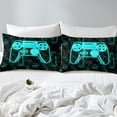 thumbnail image 3 of Erosebridal Boys Gamepads Comforter Cover Twin,Video Game Bedding Twin Size,Geometric Plaid Duvet Cover Twin,Super Cozy Buffalo Bedroom Decorative(No Comforter),Reversible,3pcs, 3 of 7