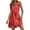 Watermelon Red, variant on Womens Plus Size Summer Dresses Women's Non Positioning Printed Pocket Sleeveless V-neck Jumpsuit Long Skirt A Black L