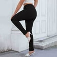 thumbnail image 5 of hotojiny Stretchy Jeans for Women High Waist Skinny Pull on Leggings with Pockets Trendy Casual Denim Leggings Streetwear, 5 of 5