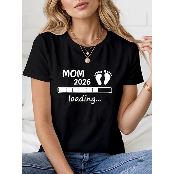 Women's Maternity 2026 Pregnancy Announcement T-Shirt