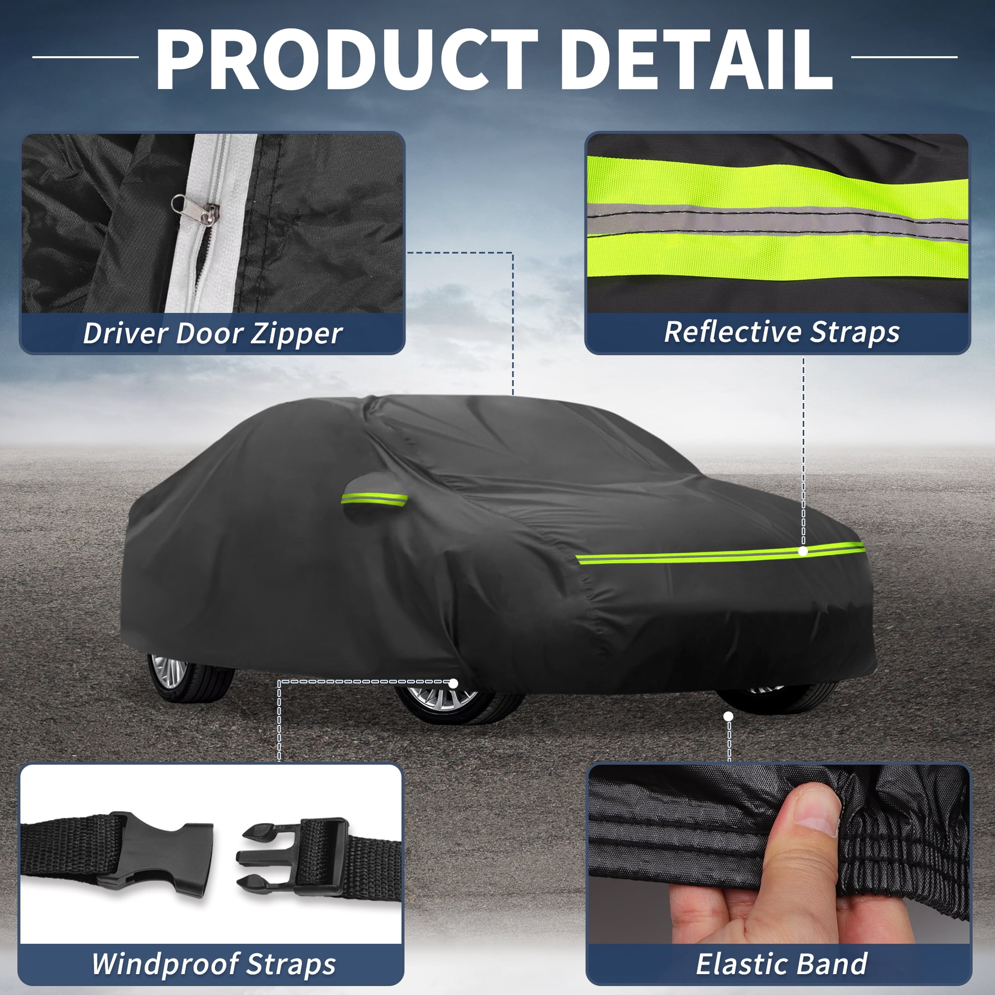 Unique Bargains Car Cover for BMW 1 Series E87/E81/F20/F40 2004-2024 210D-PU