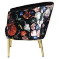 thumbnail image 3 of ACME Colla Sloped Arm Tufted Accent Chair in Black and Gold, 3 of 6
