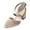 Beige, variant on FSJ Women Classic Chunky High Heels Pointy Closed Toe Pumps D'Orsay Crossed Ankle Strap Sandals Casual Wedding Dressy Shoes Size 8 Misty Rose