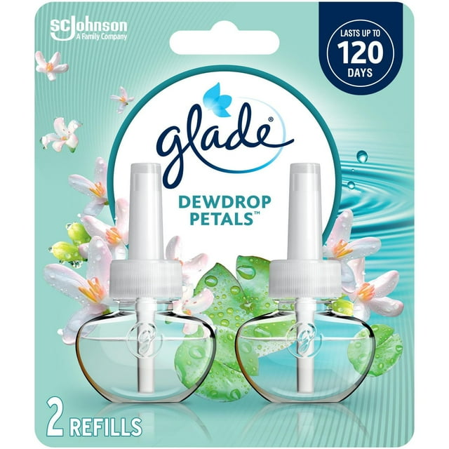 Glade Plugins® Air Freshener Oil Refill, Dewdrop Petals