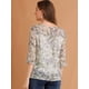 thumbnail image 5 of AllegK BluElegante Casual De GaCon Estampado Floral De Man3/4 Con Volantes PaMujer Gris VioleXL, 5 of 6