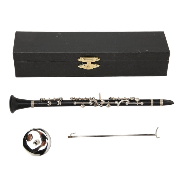 Modelo de clarinete en miniatura ANGGREK 74 pulgadas con soporte para coleccionista