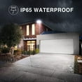 thumbnail image 3 of 100W Flood Lights Outdoor, 9000LM Super Bright LED Flood Light Outdoor, IP65 Waterproof LED Exterior Floodlight with 3 Adjustable Heads, 6500K White Outdoor Security Light for Yard Garage Eave, 3 of 6