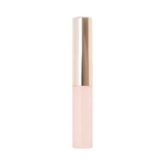 Unique Bargains 1 Pc Lightweight Lip Brush with Lid for Business Travel Pink Black Silicone Aluminum Tube ABS