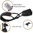 thumbnail image 3 of Steering Wheel Lock Seat Belt Lock Universal Security Anti-Theft Locking Device, The Steering Wheel Lock Fit Most Vehicles Truck SUV Van 2Key(Black), 3 of 4