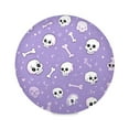 thumbnail image 2 of 15.4" Round Placemat Set of 1 Polyester Fabric Place Mats Non-Slip Dining Kitchen Table Mats for Kitchen Party Decor Cute Skulls and Bones, 2 of 5