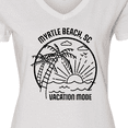 thumbnail image 4 of Inktastic Summer Vacation Mode Myrtle Beach South Carolina Women's V-Neck T-Shirt, 4 of 5