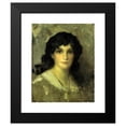 thumbnail image 2 of James Abbott McNeill Whistler 15x17 Black Modern Framed Museum Art Print Titled - Head of a Young Woman (ca 1840), 2 of 5