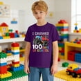 thumbnail image 7 of CAIXIA 100 Days of School Shirt Kids Toddler Boys Girls 100th Day of School Costume T-Shirt Short Sleeve Tops Graphic Tee,Purple, 7 of 7