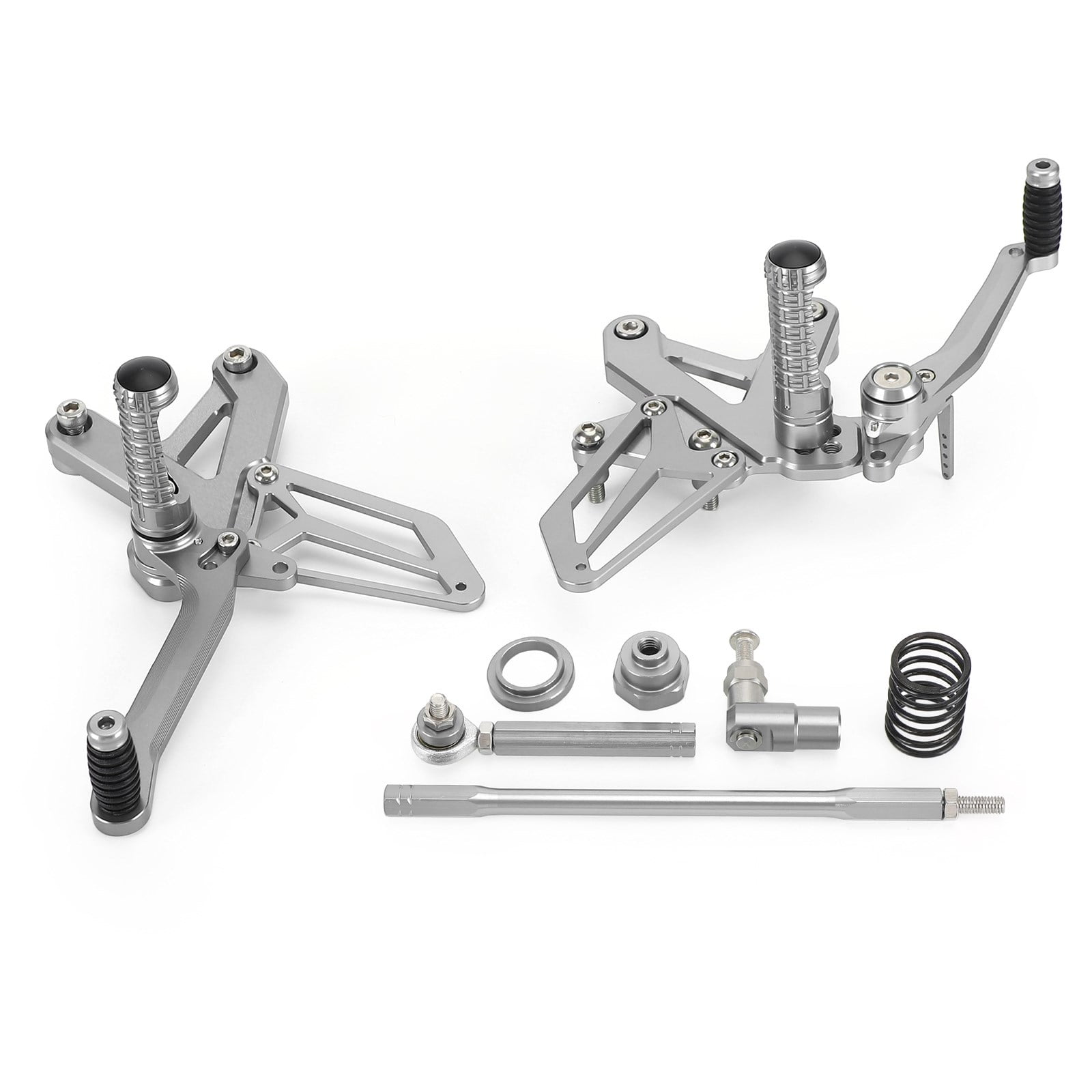Silver Rear Sets Footpegs Footrest For Kawasaki Ninja ZX-25R ZX25R