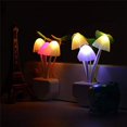 thumbnail image 3 of [2 Pack] Plug in Wall LED Mushroom Night Light Lamp with Dusk to Dawn Sensor, Cute Color Changing Bed Nightlight LED Wall Light, 3 of 5
