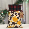 thumbnail image 6 of Color Matching Linen Bundle Mouth Gift Bag Can Be Used For Daily Small Items Milk Cow Print Style Sienna_3 Medium, 6 of 8