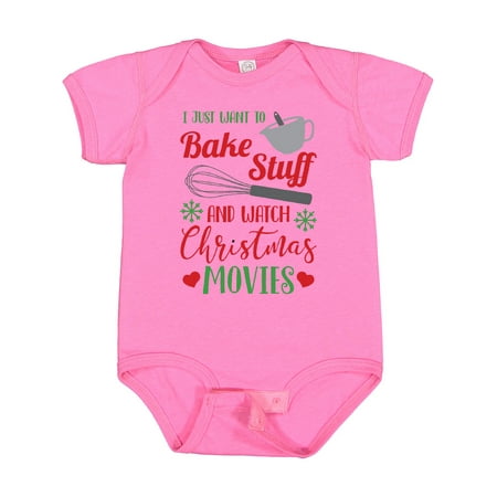 

Inktastic I Just Want to Bake Stuff and Watch Christmas Movies Gift Baby Boy or Baby Girl Bodysuit