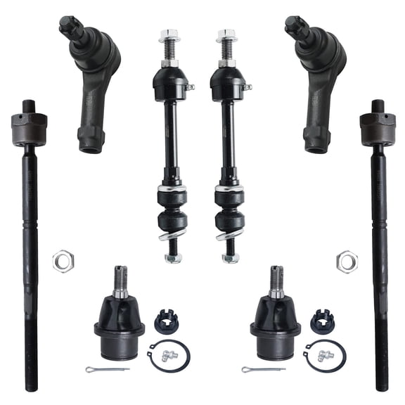 Detroit Axle - 4WD Front Suspension Kit for 2005-2008 Ford F-150 Lincoln Mark LT 2 Lower Ball Joints 2 Sway Bar End Links 4 Inner & Outer Tie Rod End Links 2006 2007 Replacement