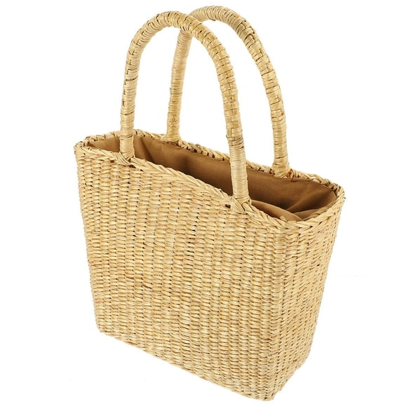 FRCOLOR  Straw Bag Woven Handbag Purse The Tote Travel Bags Women's Miss