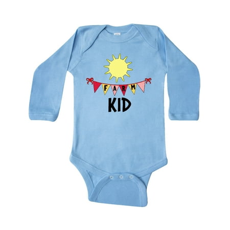 

Inktastic Farm Kid Flags and Sun Gift Baby Boy or Baby Girl Long Sleeve Bodysuit