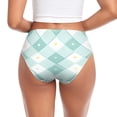 thumbnail image 4 of Women's Underwear Teal Argyle Pattern Hipster Panties Underwear for women, X-Small, 4 of 9
